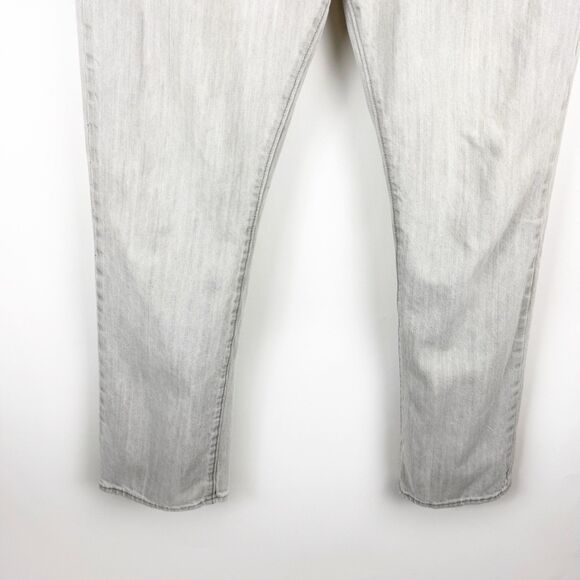 Gap Straight Fit Jeans Men's Light Grey 5 Pocket Faded Denim Size 35/32 - Picture 5 of 15